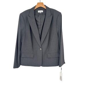 Calvin Klein Charcoal Gray Professional Blazer size  24W plus womens New